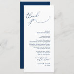 Minimalist Wedding Place Setting Thank You Card<br><div class="desc">This is the Modern romantic classy calligraphy, in Navy Blue font, Place Setting Thank You Cards. Share the love and show your appreciation to your guests, when they sit down at their seat and read this personalised charming thank you place setting card. It's a wonderful way to kick off your...</div>