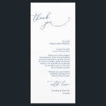 Minimalist Wedding Place Setting Thank You Card<br><div class="desc">This is the Modern romantic classy calligraphy, in minimalist Navy Blue font, Place Setting Thank You Cards. Share the love and show your appreciation to your guests, when they sit down at their seat and read this personalised charming thank you place setting card. It's a wonderful way to kick off...</div>