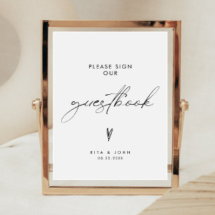 Minimalist Wedding Please Sign Our Guestbook Sign