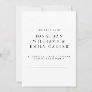 Minimalist Wedding Program – Modern 5x7