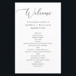 Minimalist Wedding Program with Classic Typography<br><div class="desc">This elegant wedding program features a clean black and white palette with understated script and classic serif fonts. The front lists your order of service, while the back offers space for wedding party names. Perfect for minimalist, traditional, or formal weddings. This customisable program adds a thoughtful and polished touch to...</div>