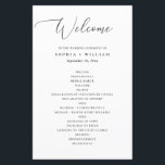 Minimalist Wedding Program with Classic Typography<br><div class="desc">This elegant wedding program features a clean black and white palette with understated script and classic serif fonts. The front lists your order of service, while the back offers space for wedding party names. Perfect for minimalist, traditional, or formal weddings. This customisable program adds a thoughtful and polished touch to...</div>