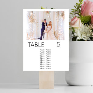 Minimalist Wedding Reception Birthday Bridal Party Table Number