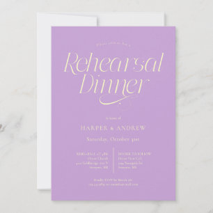 Minimalist Wedding Rehearsal Dinner Wisteria Invitation