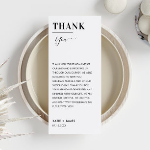 Minimalist  Wedding Rehearsal Thank You Card