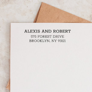 Minimalist Wedding Return Address Personalised Self-inking Stamp
