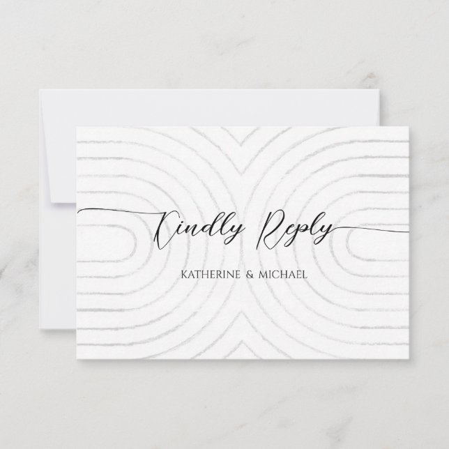 Minimalist wedding RSVP card (Front)