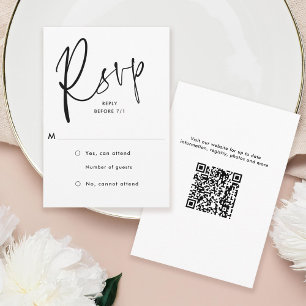 Minimalist Wedding RSVP Card