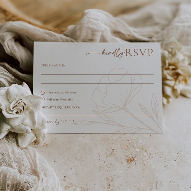 Minimalist Wedding RSVP Card Postcard Enclosure (Creator Uploaded)