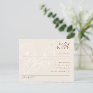 Minimalist Wedding RSVP Card Postcard PEYTON