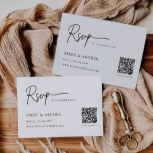 Minimalist Wedding RSVP Card Template