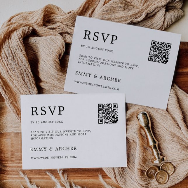Minimalist Wedding RSVP Card Template (Minimalist Wedding RSVP Card Template)