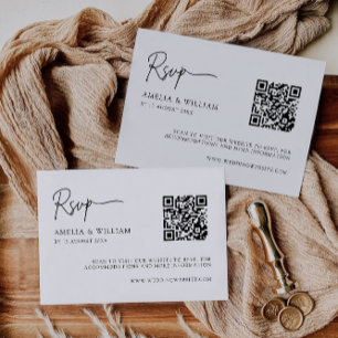 Minimalist Wedding RSVP Card Template