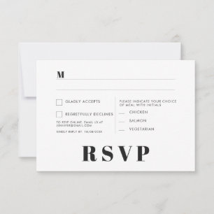 Minimalist Wedding RSVP Cards