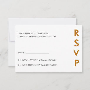 Minimalist Wedding RSVP Cards