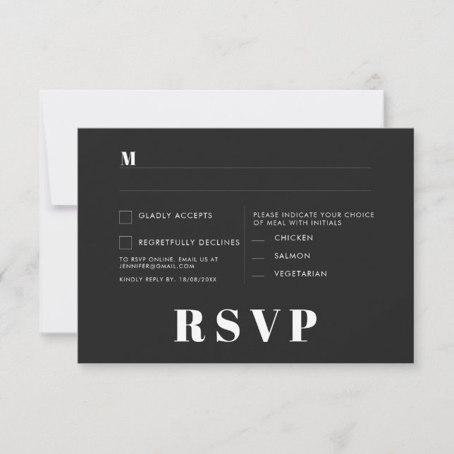Minimalist Wedding RSVP Cards (Front)