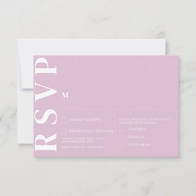 Minimalist Wedding RSVP Cards (Front)
