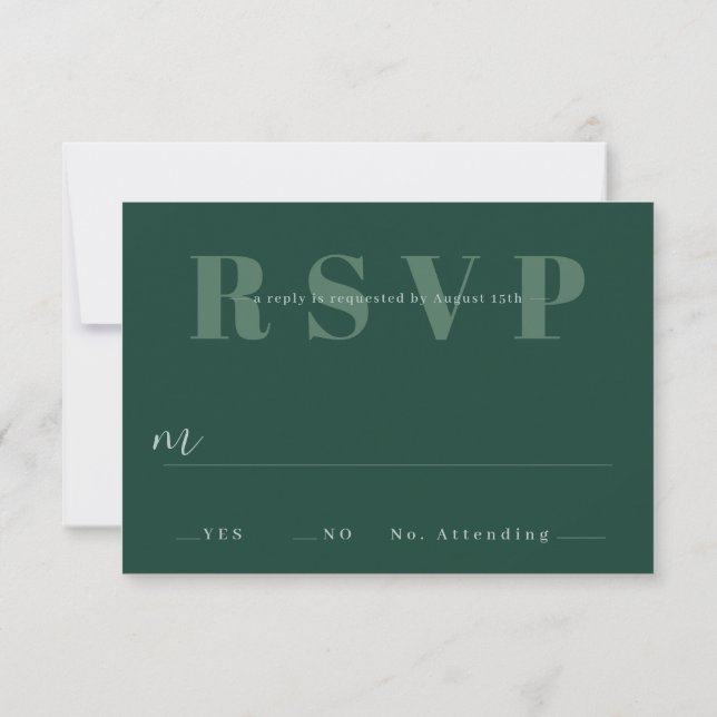 Minimalist Wedding RSVP Cards (Back)