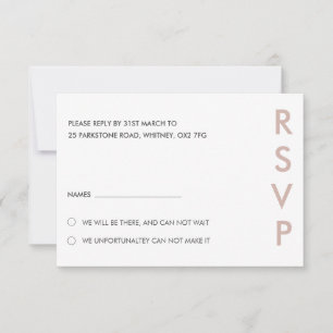 Minimalist Wedding RSVP Cards