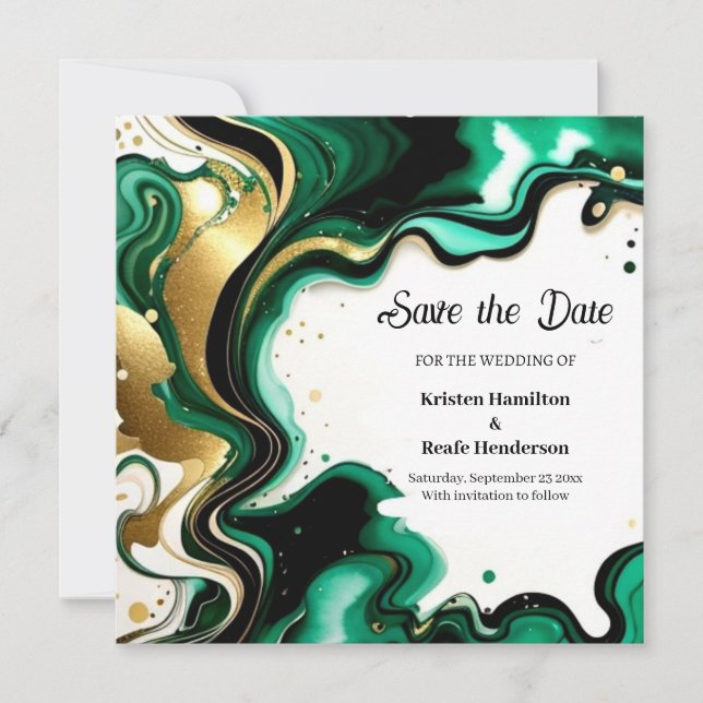 Minimalist Wedding Save the Date Card (Front)