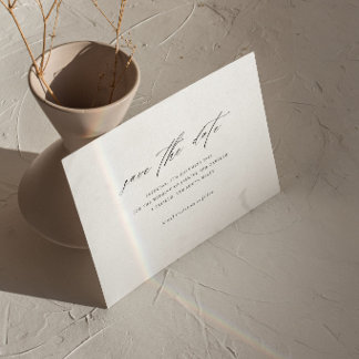Minimalist Wedding Save The Date Card