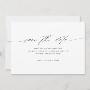Minimalist Wedding Save The Date Card