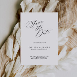 Minimalist Wedding Save the Date Invitation