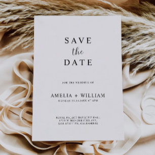 Minimalist Wedding Save the Date Invitation