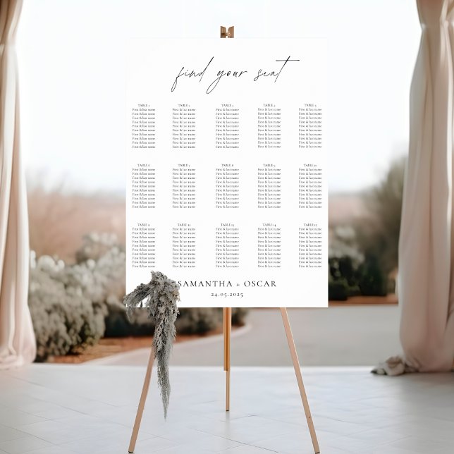 Minimalist Wedding Seating Chart  (Creator Uploaded)
