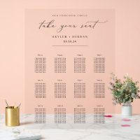 Minimalist Wedding Seating Chart Acrylic Sign