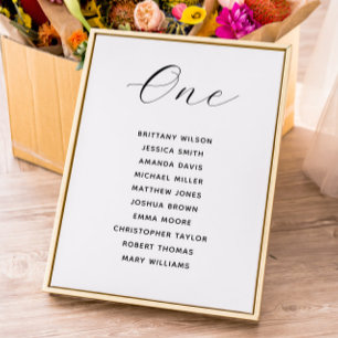 Minimalist Wedding Seating Chart   Elegant Modern  Invitation