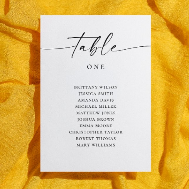 Minimalist Wedding Seating Chart | Modern Script Invitation (Creator Uploaded)