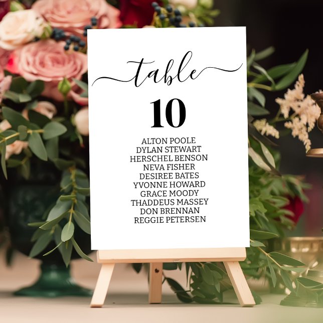 Minimalist Wedding Seating Chart Plan Wedding Table Number (Creator Uploaded)