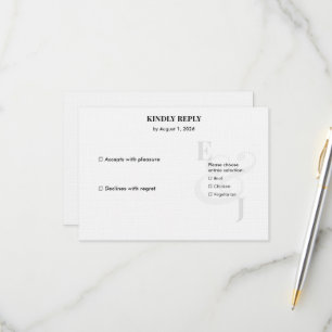 Minimalist Wedding Small 2 RSVP Card   QR Code