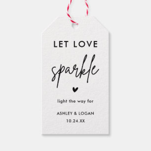 Minimalist Wedding Sparkler Send Off Favour Tags