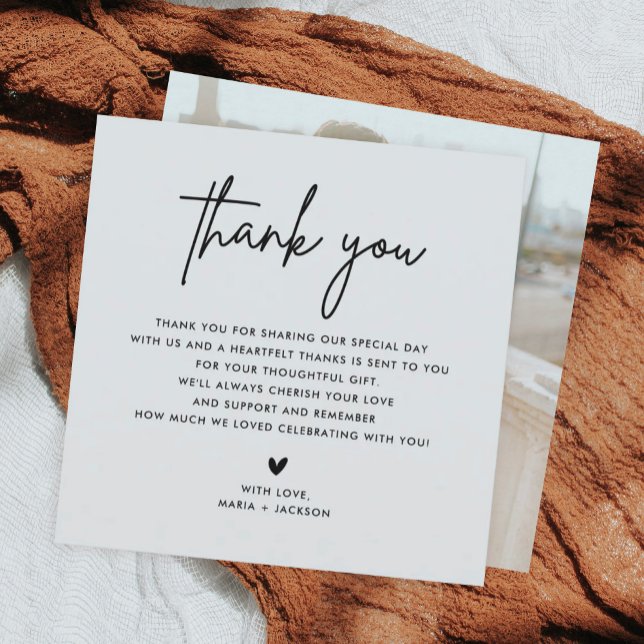 Minimalist Wedding Square Thank You Cards (Creator Uploaded)