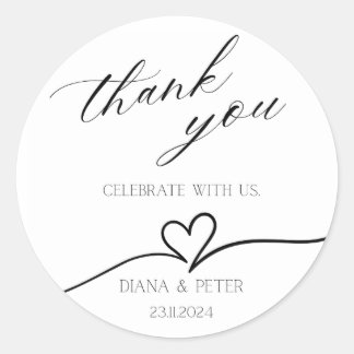 minimalist wedding stickers
