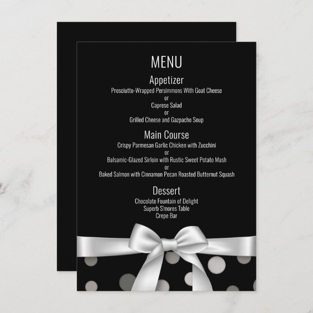 Minimalist Wedding Suite 4.5" x 6.25" Menu (Front/Back)
