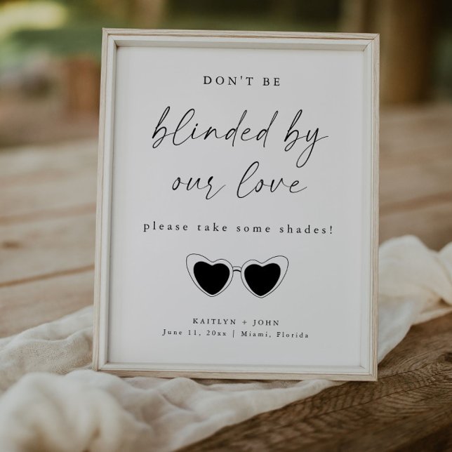 Minimalist Wedding Sunglasses Favour Sign (Creator Uploaded)