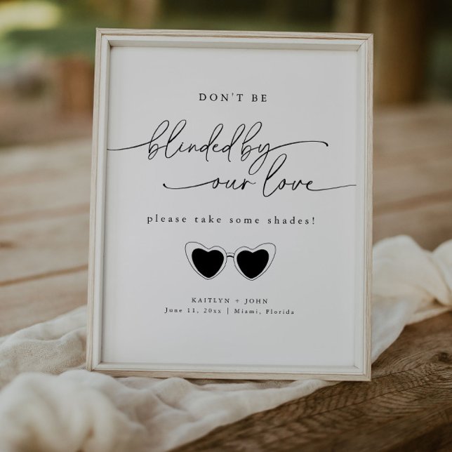 Minimalist Wedding Sunglasses Favour Sign (Creator Uploaded)