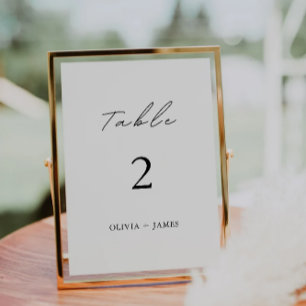 Minimalist Wedding Table Cards Template
