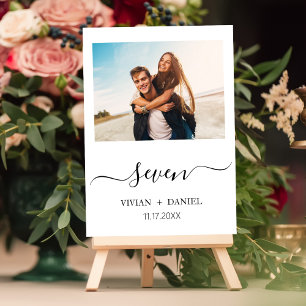 Minimalist Wedding Table Number