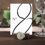Minimalist Wedding Table Number Card<br><div class="desc">Add a striking yet refined detail to your reception tables with this minimalist wedding table number card. The design features an oversized artistic script number that creates a modern statement while keeping the overall look clean and sophisticated. A small, elegant “No.” label adds a classic touch, balancing contemporary style with...</div>