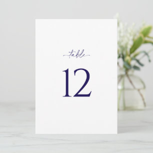 Minimalist Wedding Table Number Card