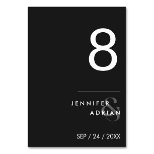 Minimalist Wedding Table Number - Customisable