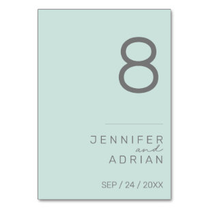 Minimalist Wedding Table Number - Customisable