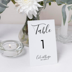 Minimalist Wedding Table Numbers - Crossed Borders