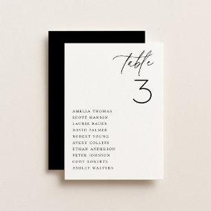 Minimalist Wedding Table Seating Card