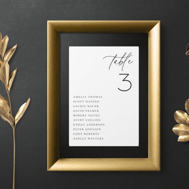 Minimalist Wedding Table Seating Card (Creator Uploaded)
