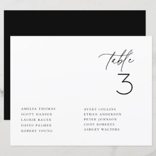 Minimalist Wedding Table Seating Print